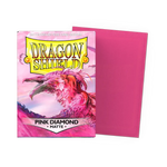 Pink diamond matte sleeves in standard size, featuring a sleek design, perfect for protecting trading cards.