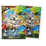 Flat image of Grand Archive Silvie Slime Sovereign matte art sleeves in standard size, featuring colorful illustrated card sleeve artwork.