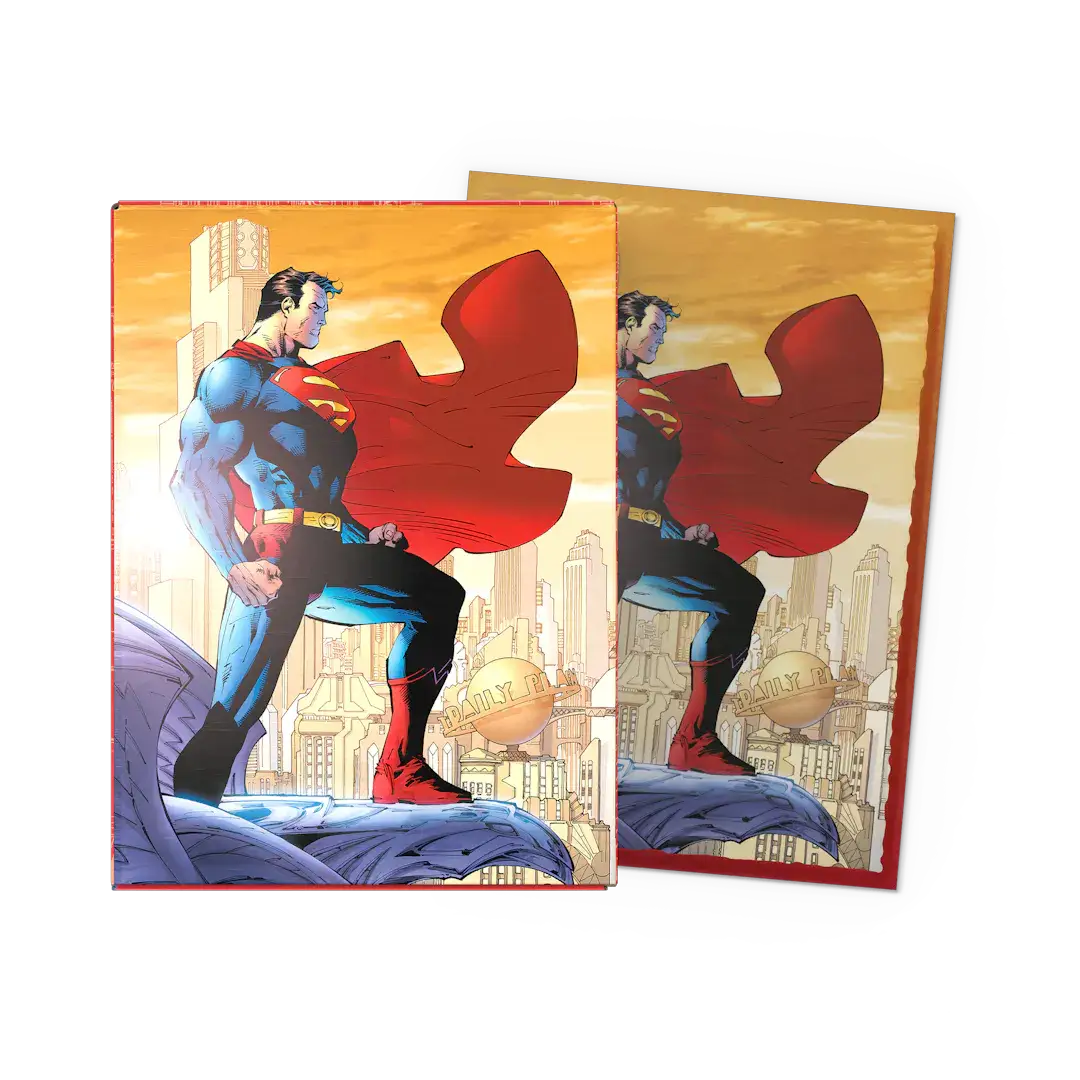 Superman 2 card game box featuring brushed art sleeves, standard size, from the Superman Series by THE MIGHTY HOBBY SHOP.