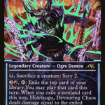 Hidetsugu, Devouring Chaos (NEO-430) - Kamigawa: Neon Dynasty: (Showcase) Foil