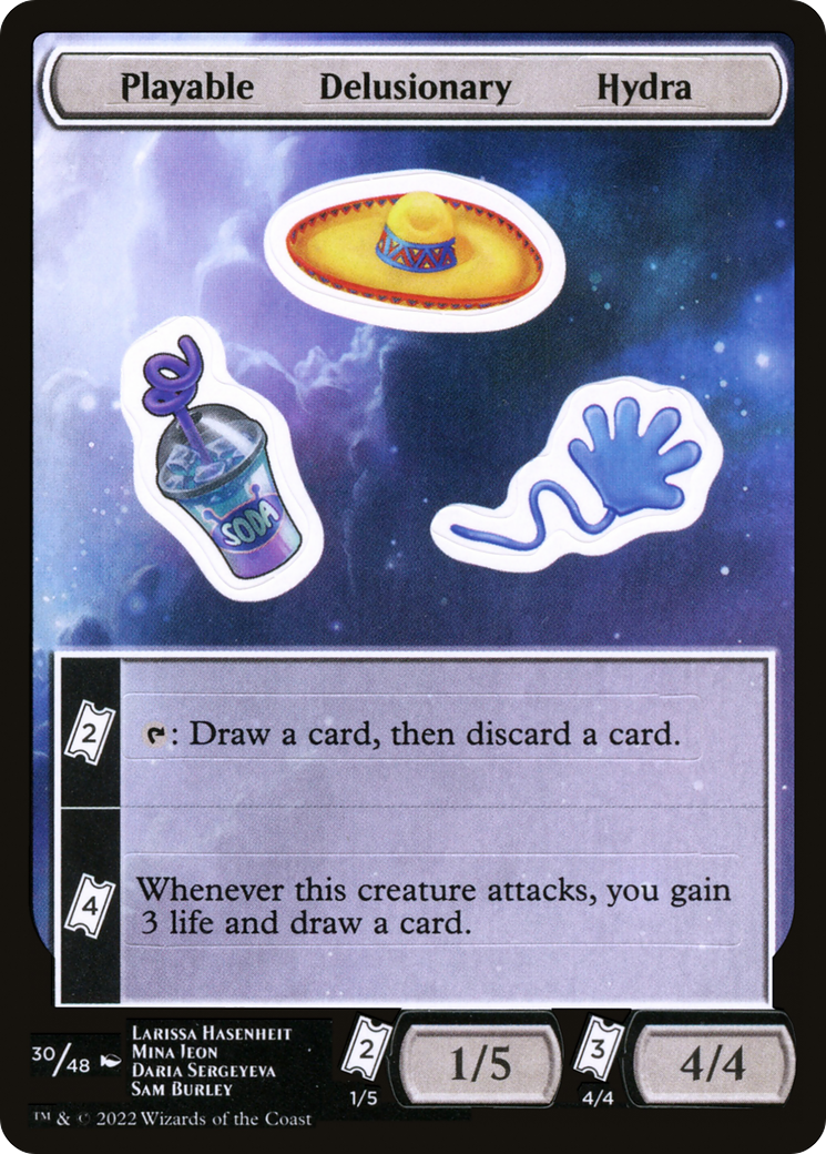 Playable Delusionary Hydra (UNF-030) - Unfinity Sticker Sheets