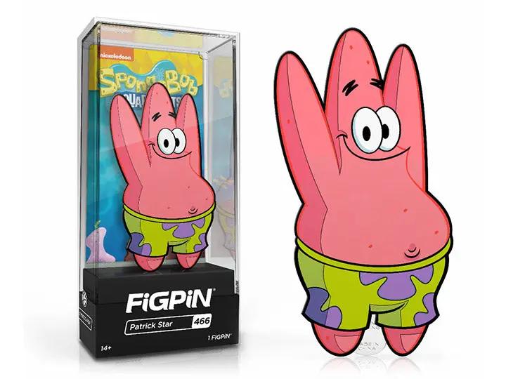 FiGPiN collectible figure of Patrick Star from SpongeBob SquarePants, featuring detailed design and vibrant colors.
