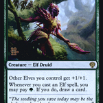 Leaf-Crowned Visionary (PRE-167S) - Dominaria United Promos Foil