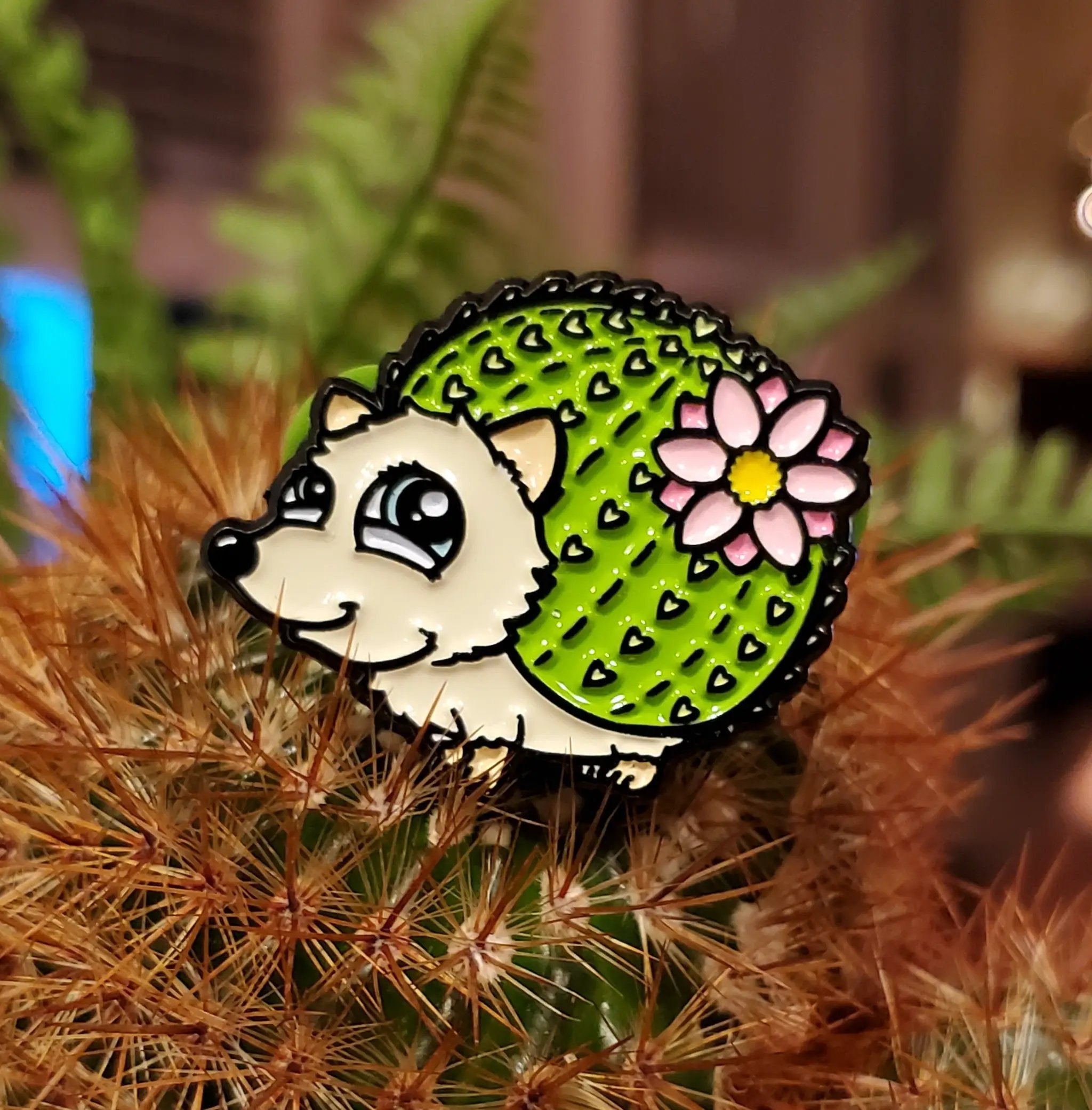 Hedgehog Pin by Kolorspun