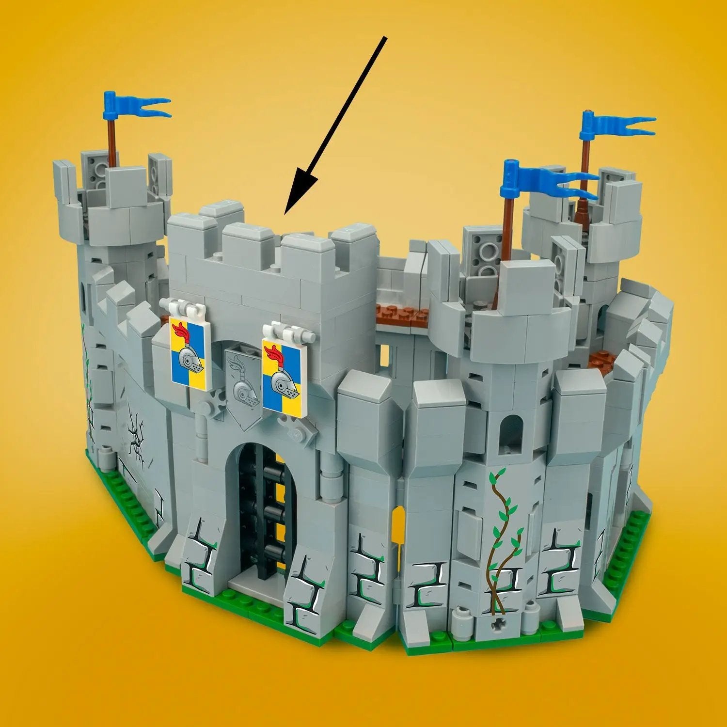 Castle Gate - Custom Castle Modular Building Set made using LEGO parts by B3 Customs