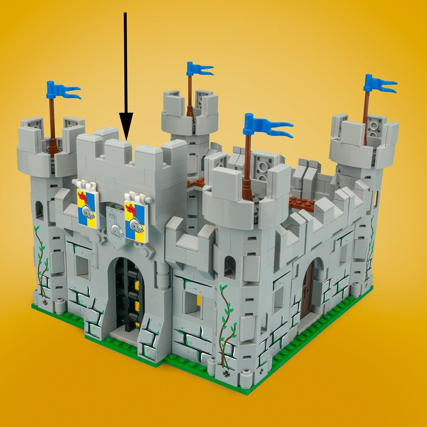 Castle Gate - Custom Castle Modular Building Set made using LEGO parts by B3 Customs