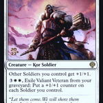 Valiant Veteran (PRE-38S) - Dominaria United Promos Foil