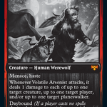 Volatile Arsonist // Dire-Strain Anarchist (DBL-448) - Innistrad: Double Feature: (Double Faced Transform)