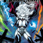 Lady Death: Blasphemy Anthem #1 graphic novel by Coffin Comics, featuring silver foil cover and detailed artwork.