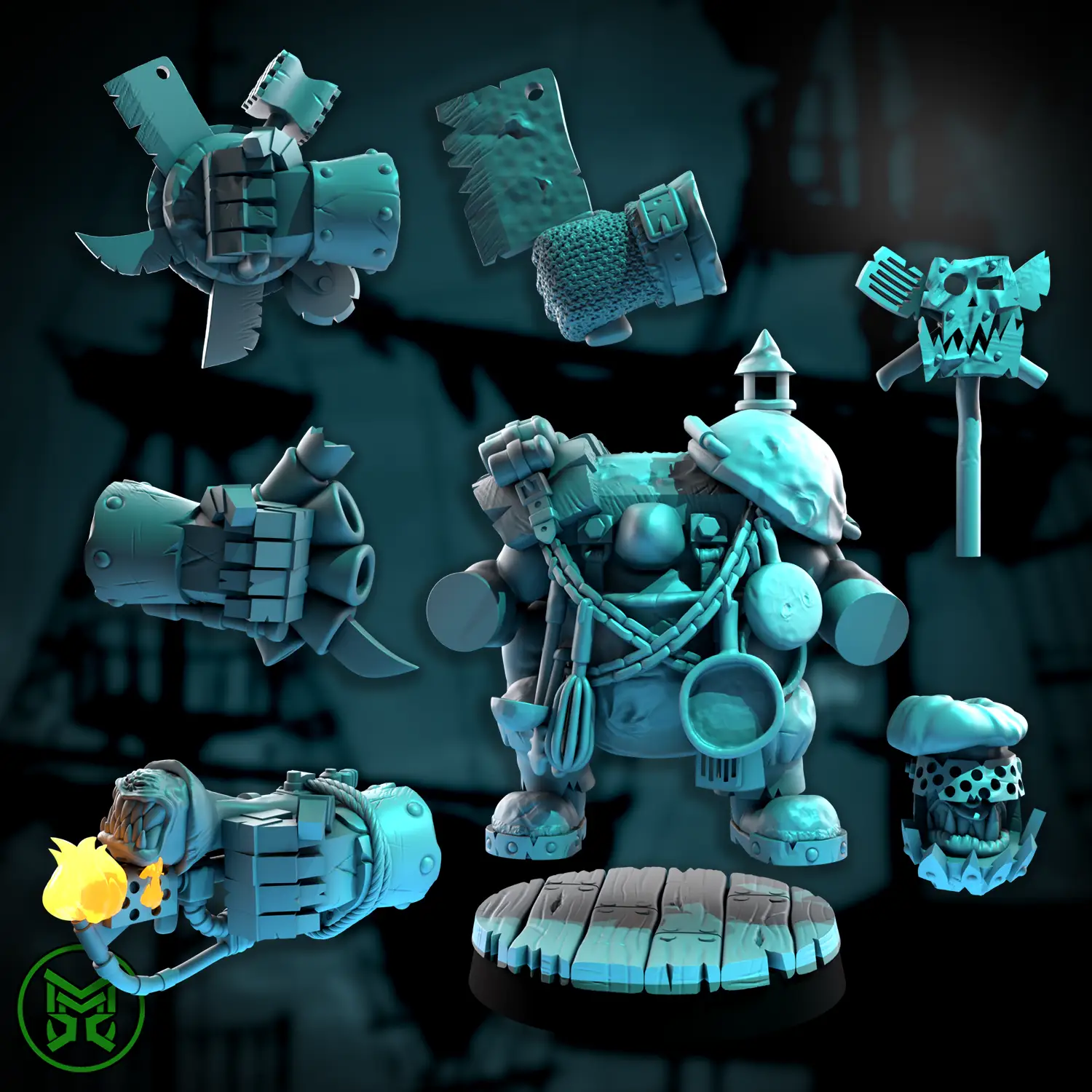 3d Printed Da Pirate Cook by Mekka Miniatures by Last Hope Miniatures