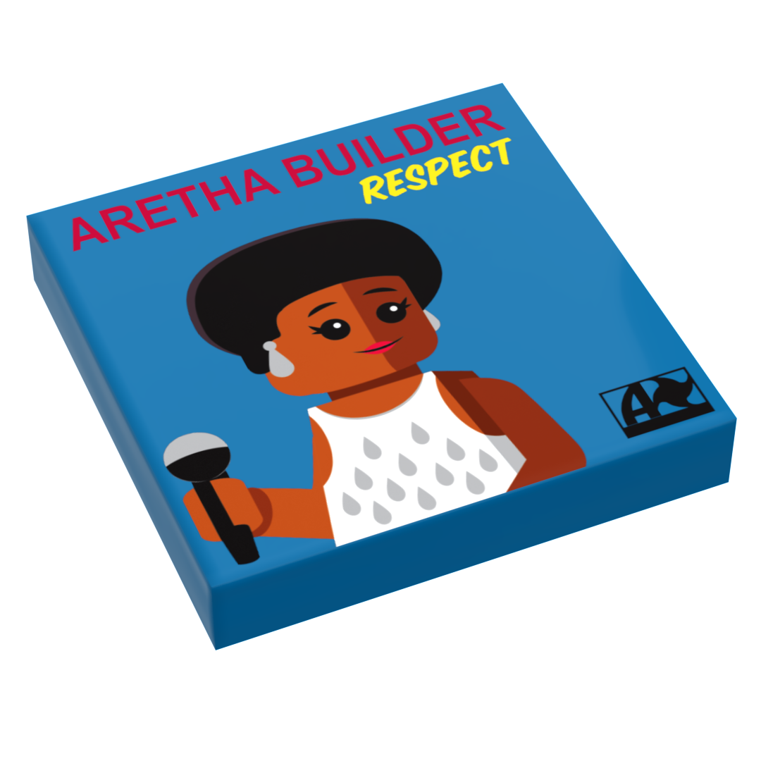 Respect, Aretha Builder - B3 Customs Music Album Cover (2x2 Tile) by B3 Customs