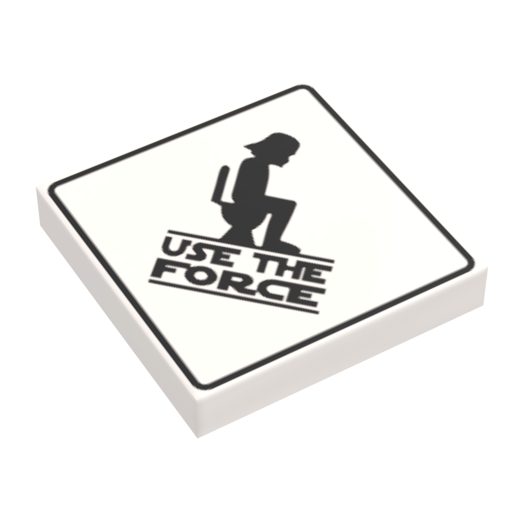 Use the Force Restroom Funny Minifig Sign made using LEGO part by B3 Customs