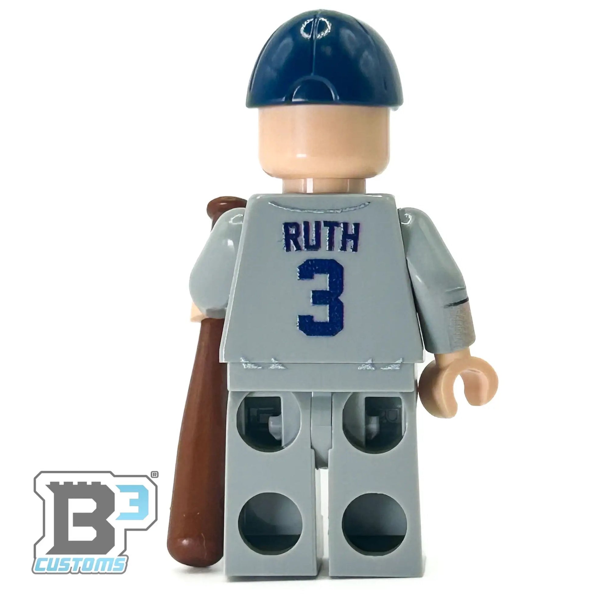 #3 Ruth NY Baseball Player Minifig by B3 Customs