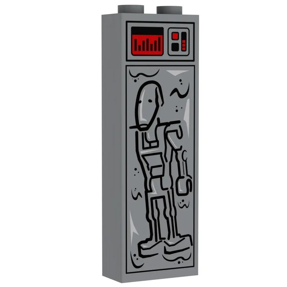 Battle Droid in Carbonite (1x2x5 Brick) - B3 Customs by B3 Customs