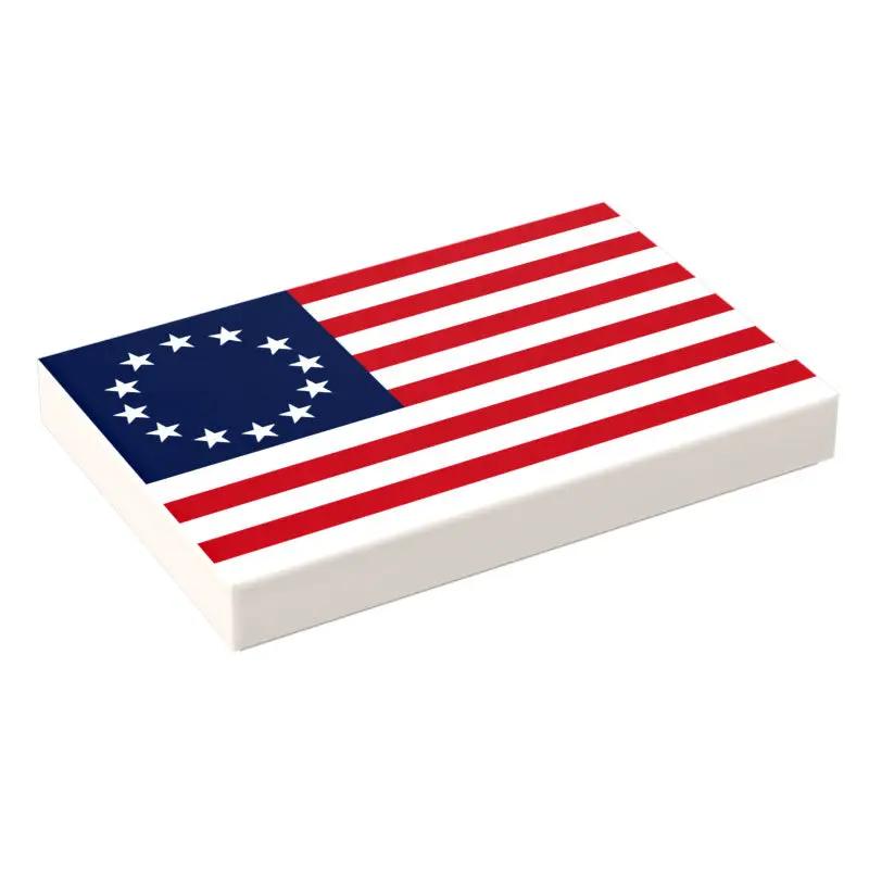 USA Betsy Ross, 13 Original Colonies Flag (2x3 Tile) by B3 Customs