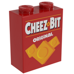 Cheez-Bits Minifig Snack Box made using LEGO part - B3 Customs by B3 Customs