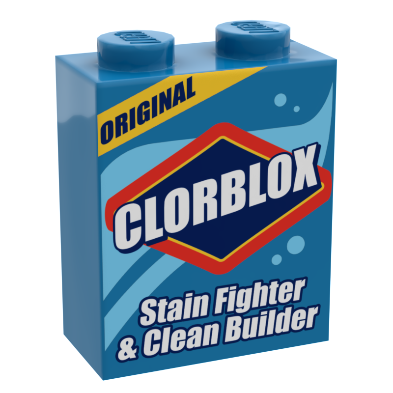 B3 Customs® Clorblox Minifig Cleaning Box made using LEGO part by B3 Customs