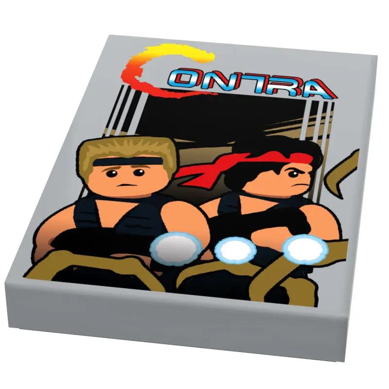 Contra Video Game Cover (2x3 Tile) made using LEGO part - B3 Customs by B3 Customs