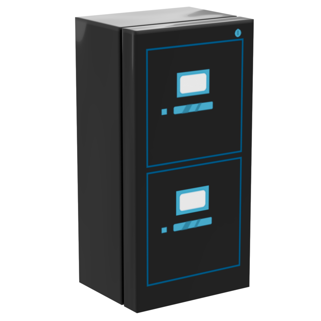 Filing Cabinet for Minifigs made using LEGO parts - B3 Customs by B3 Customs