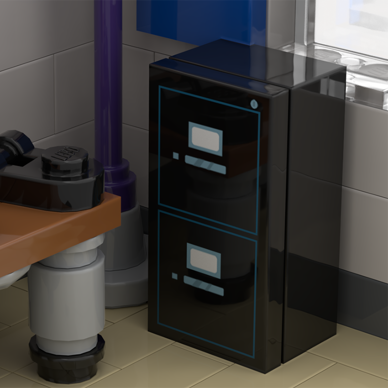Filing Cabinet for Minifigs made using LEGO parts - B3 Customs by B3 Customs