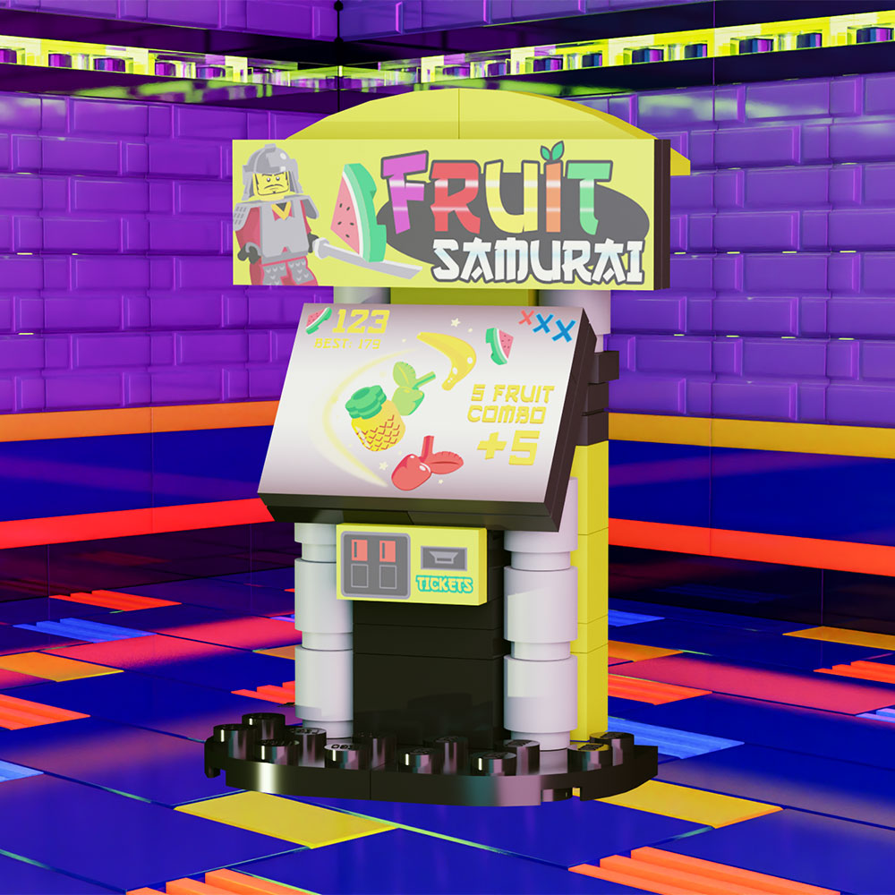 Fruit Samurai Arcade Building Set made using LEGO parts - B3 Customs by B3 Customs
