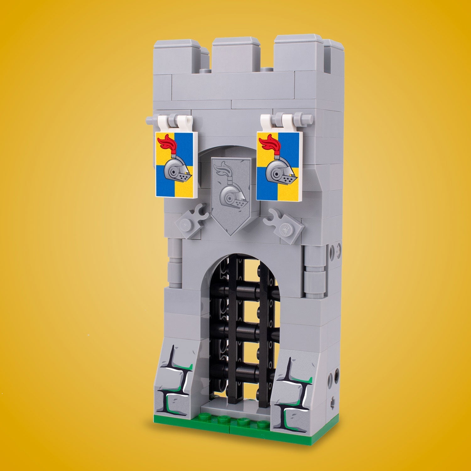 Castle Gate - Custom Castle Modular Building Set made using LEGO parts by B3 Customs