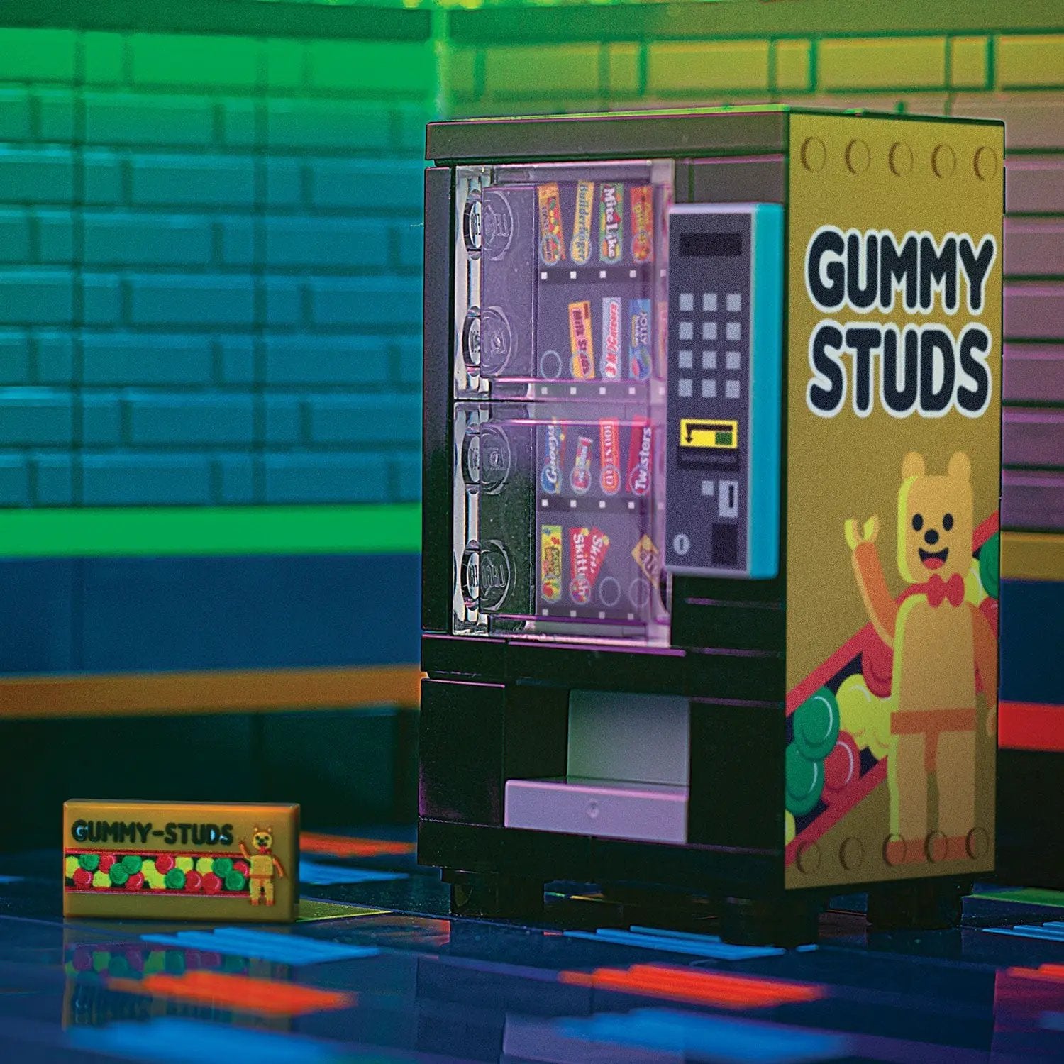 Gummy Studs Vending Machine made using LEGO parts - B3 Customs by B3 Customs