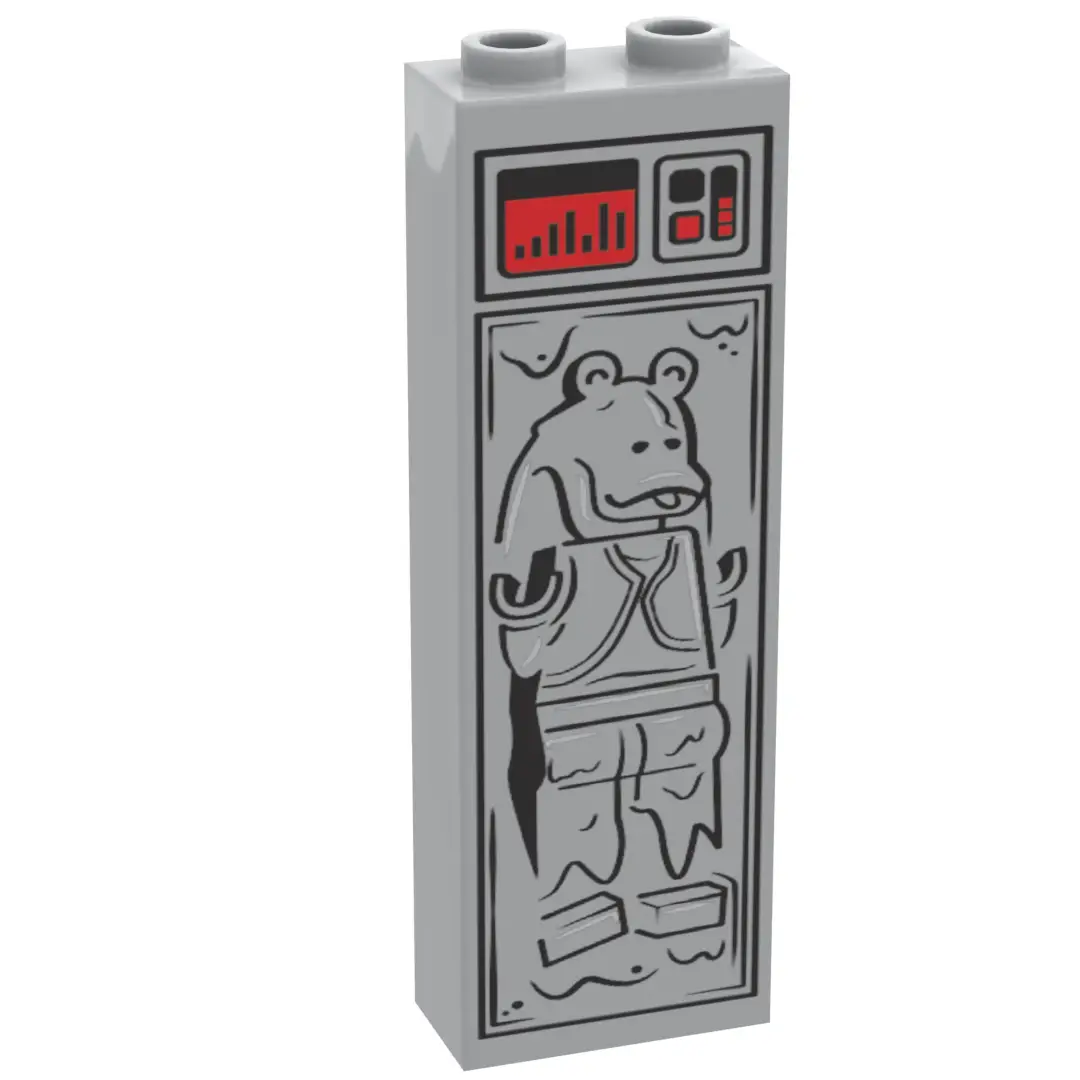 Jar Jar in Carbonite (1x2x5 Brick) made using LEGO parts - B3 Customs by B3 Customs