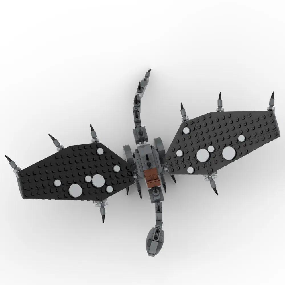 Fell Beast w/ Ringwraith Minifig Building Set made using LEGO parts - B3 Customs by B3 Customs