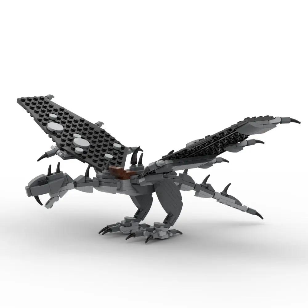 Fell Beast w/ Ringwraith Minifig Building Set made using LEGO parts - B3 Customs by B3 Customs
