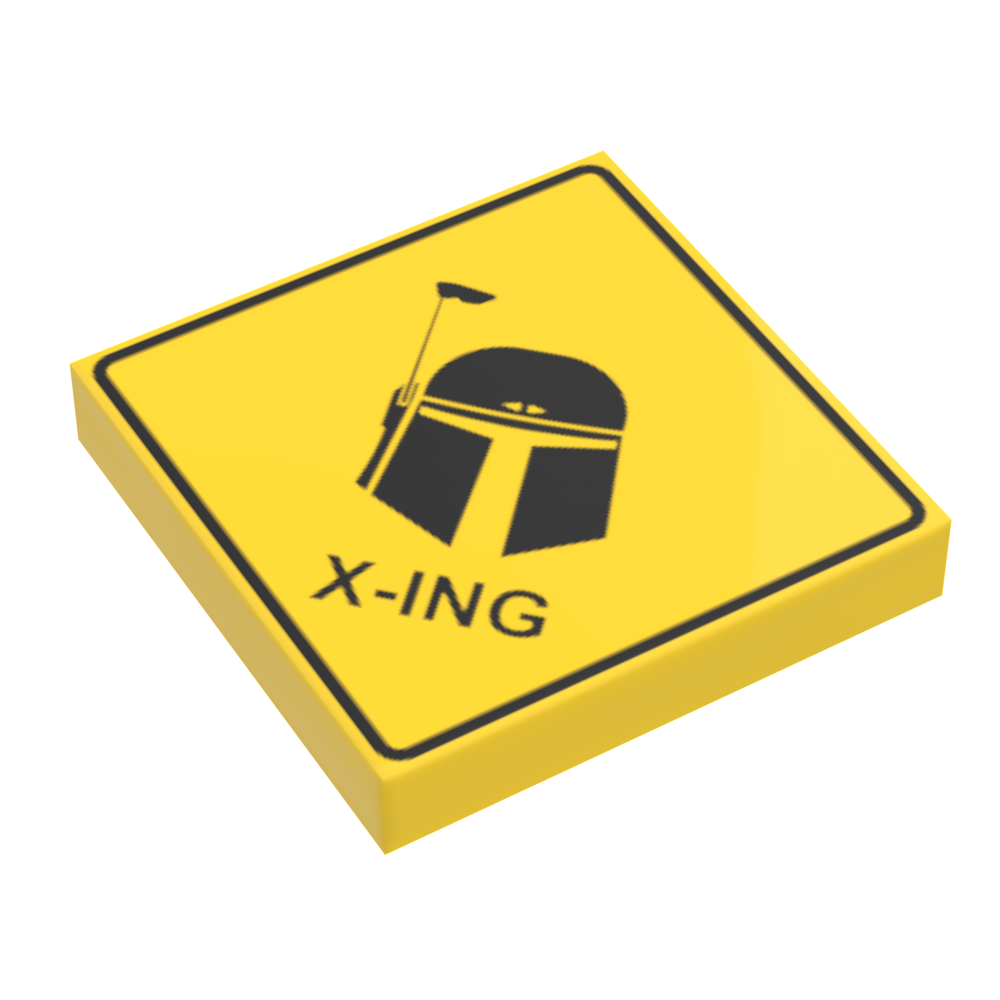 Mandalorian Xing Sign made using LEGO part - B3 Customs by B3 Customs