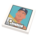 Mickey Mantle Baseball Card (2x2 Tile) by B3 Customs
