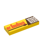 King Size Mr. Goodblock Printed 1x3 Tile made using LEGO tile by B3 Customs