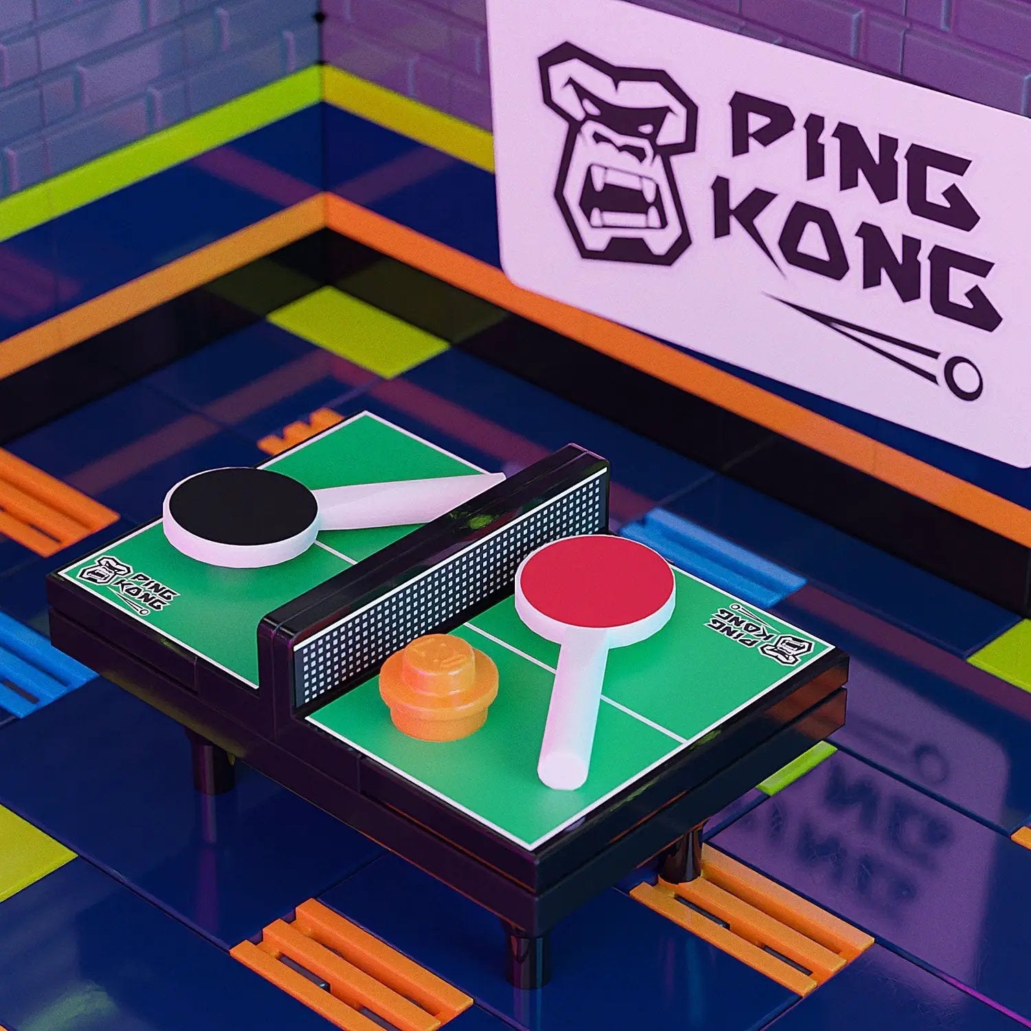 Ping Kong - Custom Ping Pong Table made using LEGO parts - B3 Customs by B3 Customs