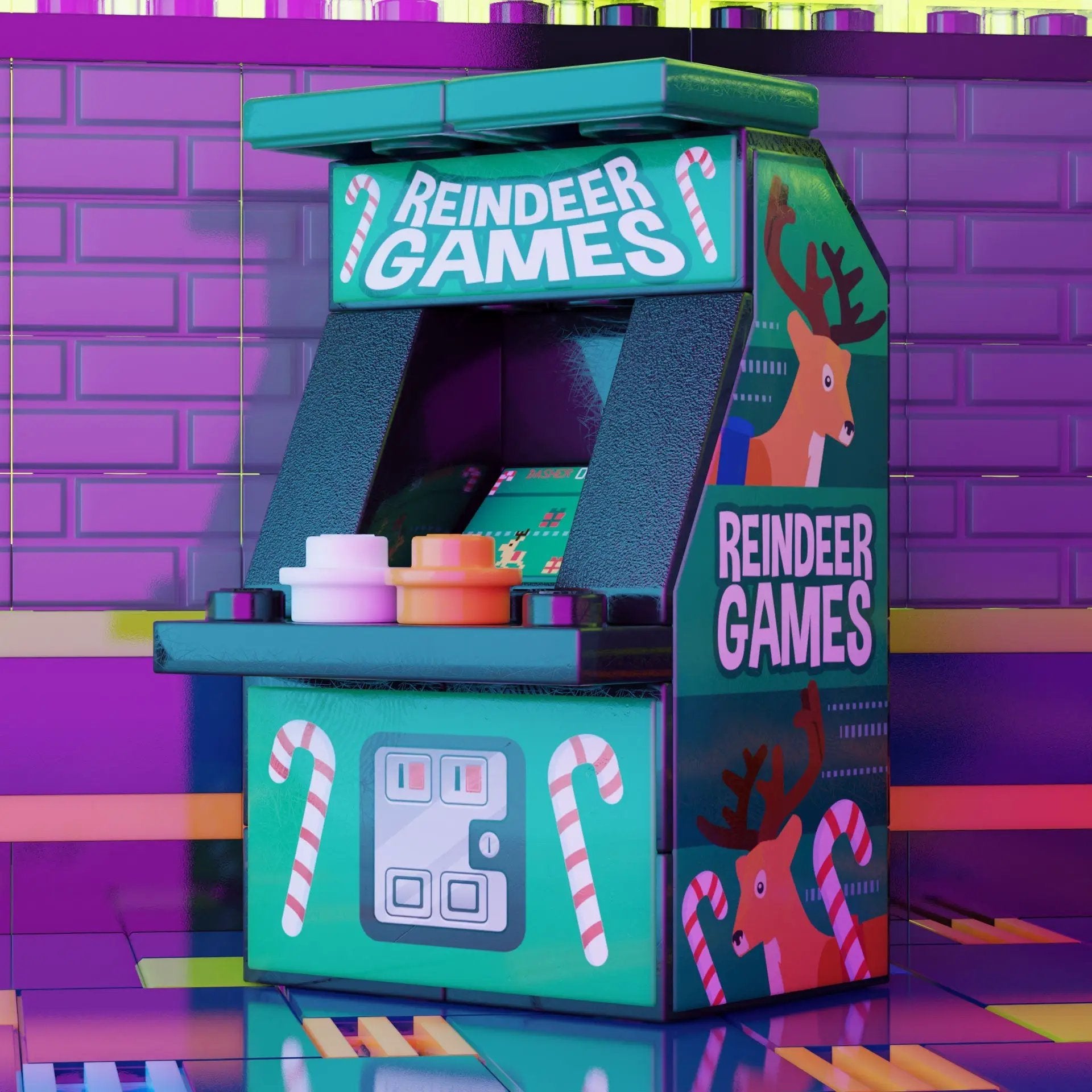 Reindeer Games Classic Arcade Machine by B3 Customs