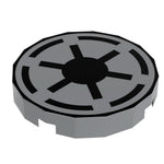 Republic Crest - Custom Printed Star Wars 2x2 Round Tile made using LEGO part