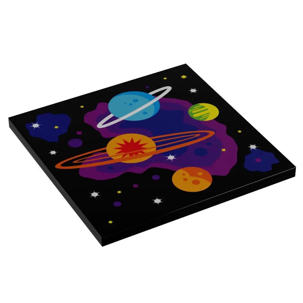 80's and 90's Arcade Carpet 6x6 Tiles (Planets) made with LEGO parts - Pack of 10 by B3 Customs