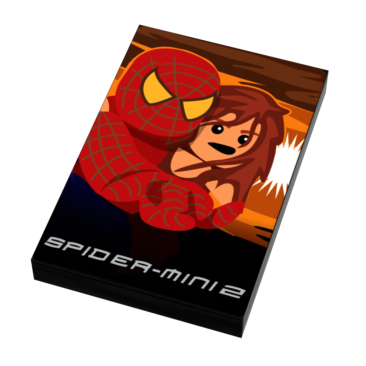 Spider-Mini 2 Movie Cover (2x3 Tile) made using LEGO parts by B3 Customs