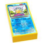 Custom LEGO Water Turtle Pocketball Card for Minifigs featuring B3 Customs design, 1x2 tile with Squirtle-inspired artwork.