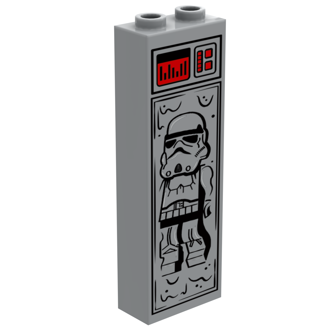 Stormtrooper in Carbonite (1x2x5 Brick) by B3 Customs