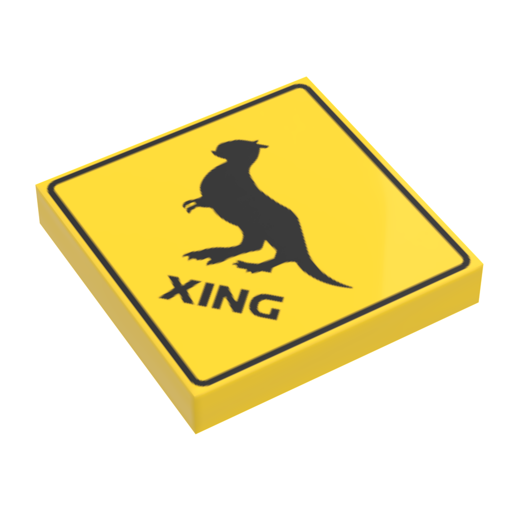 Tauntaun Xing Sign made using LEGO part - B3 Customs by B3 Customs