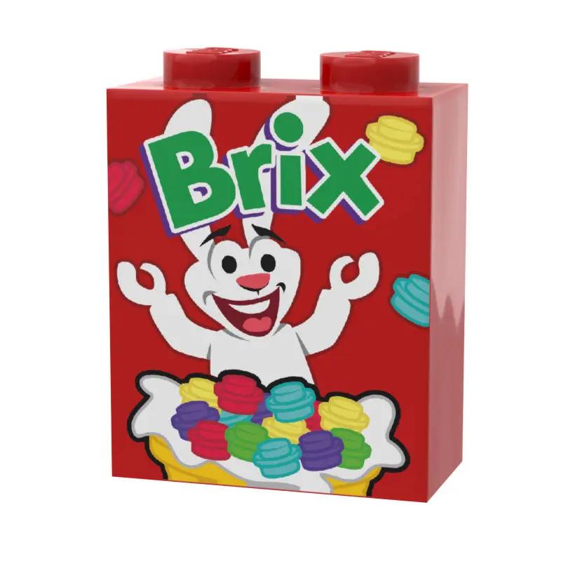 Brix Cereal - Custom Printed 1x2x2 Brick on LEGO part by B3 Customs