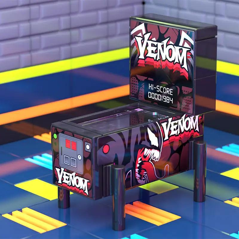 Venom Pinball Arcade Machine Building Set made using LEGO parts by B3 Customs