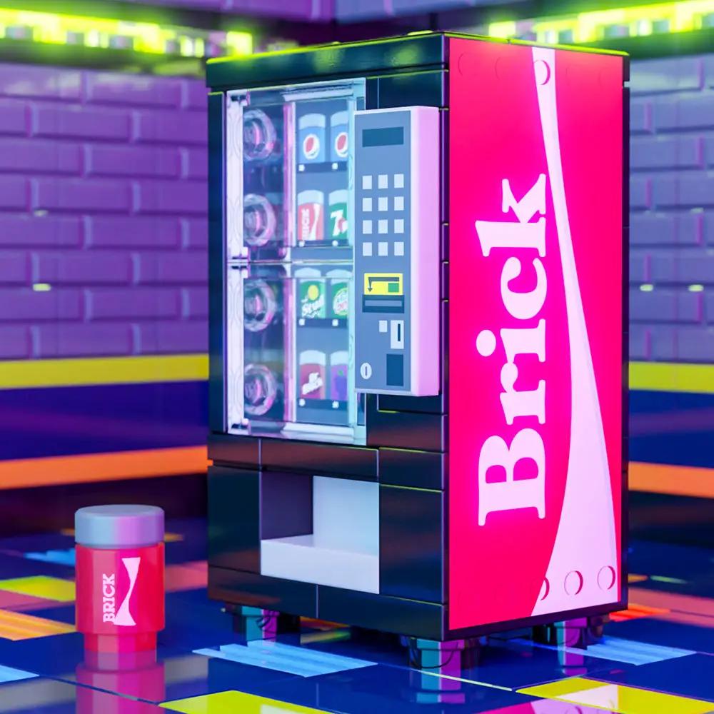 Brick - B3 Customs Soda Vending Machine made using LEGO parts by B3 Customs