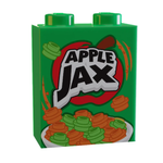 Apple Jax Cereal 1x2x2 Brick on LEGO part by B3 Customs