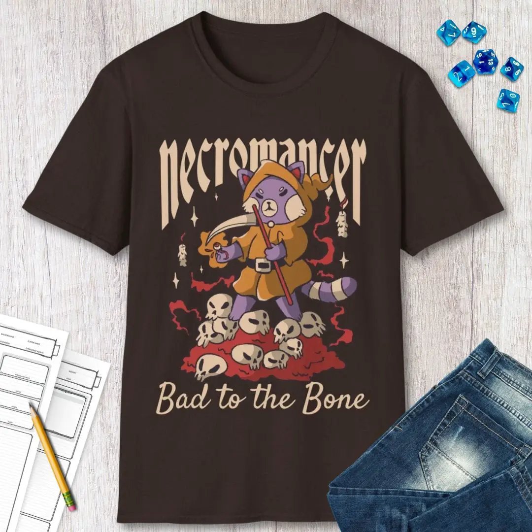 Cute Necromancer T-Shirt by Sunburst RPG