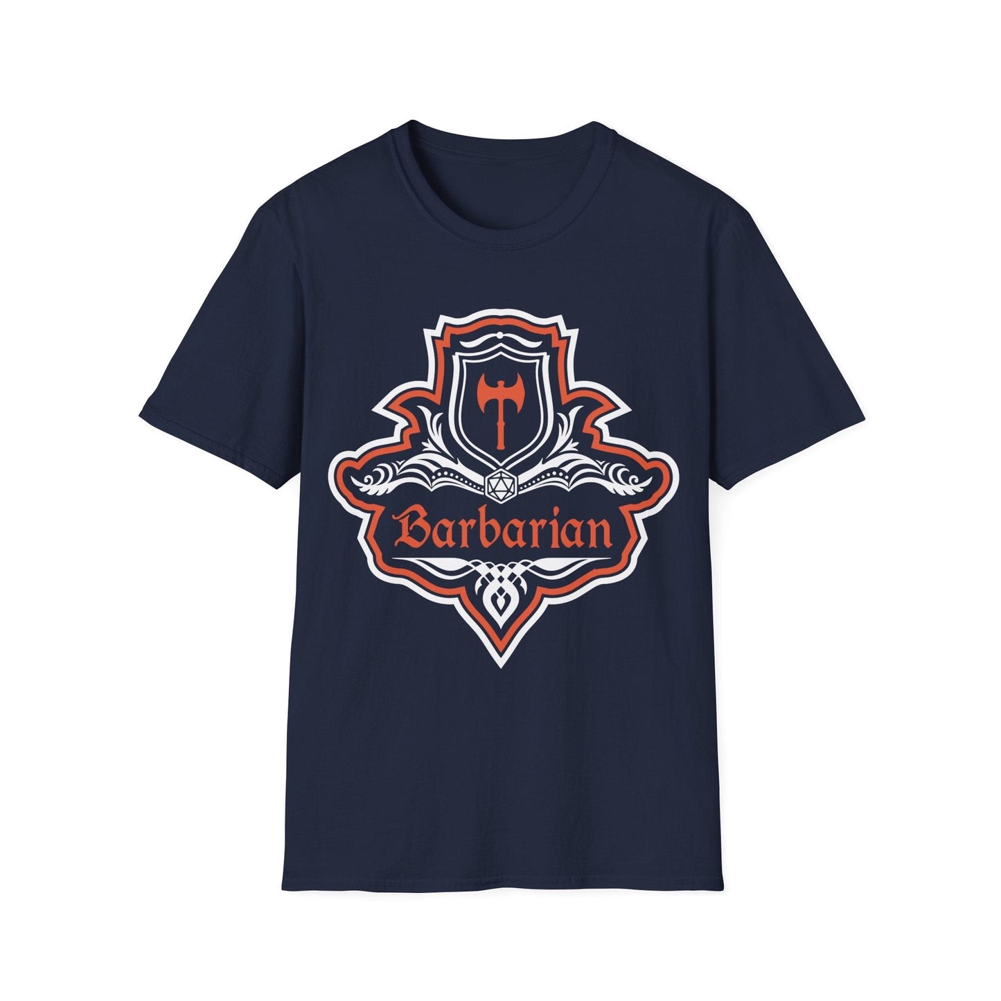 D&D Barbarian Class Fancy Emblem T-Shirt