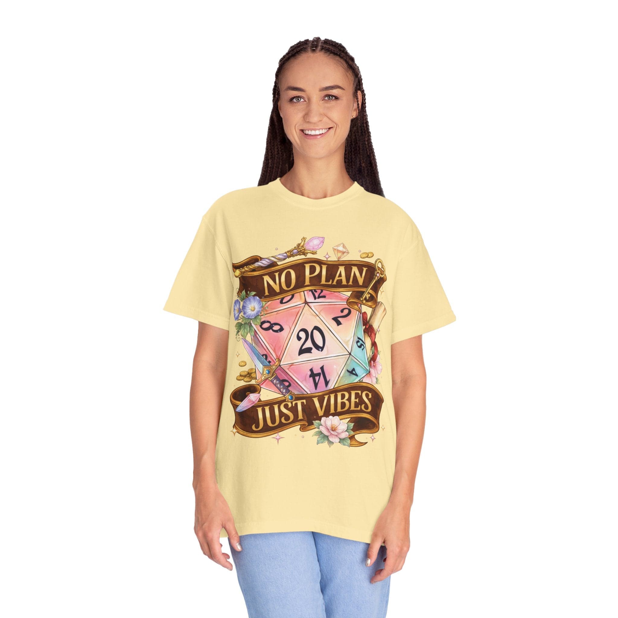 D&D Shirt No Plan Just Vibes - Comfort Colors