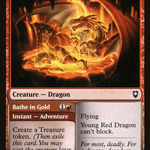 Young Red Dragon // Bathe in Gold (CLB-210) - Commander Legends: Battle for Baldur's Gate