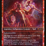 Purphoros, God of the Forge (SLD-077) - Secret Lair Drop: (enchantment, Showcase) Foil